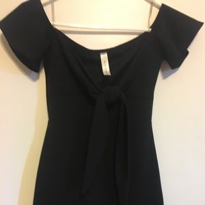 Black dress with flare sleeves